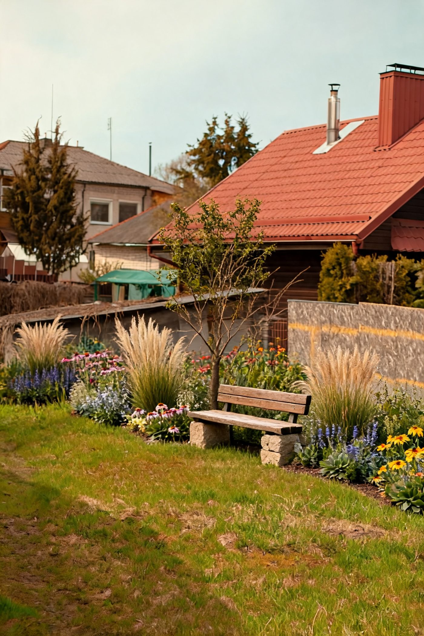 The same garden redesigned by AI in the Native style
