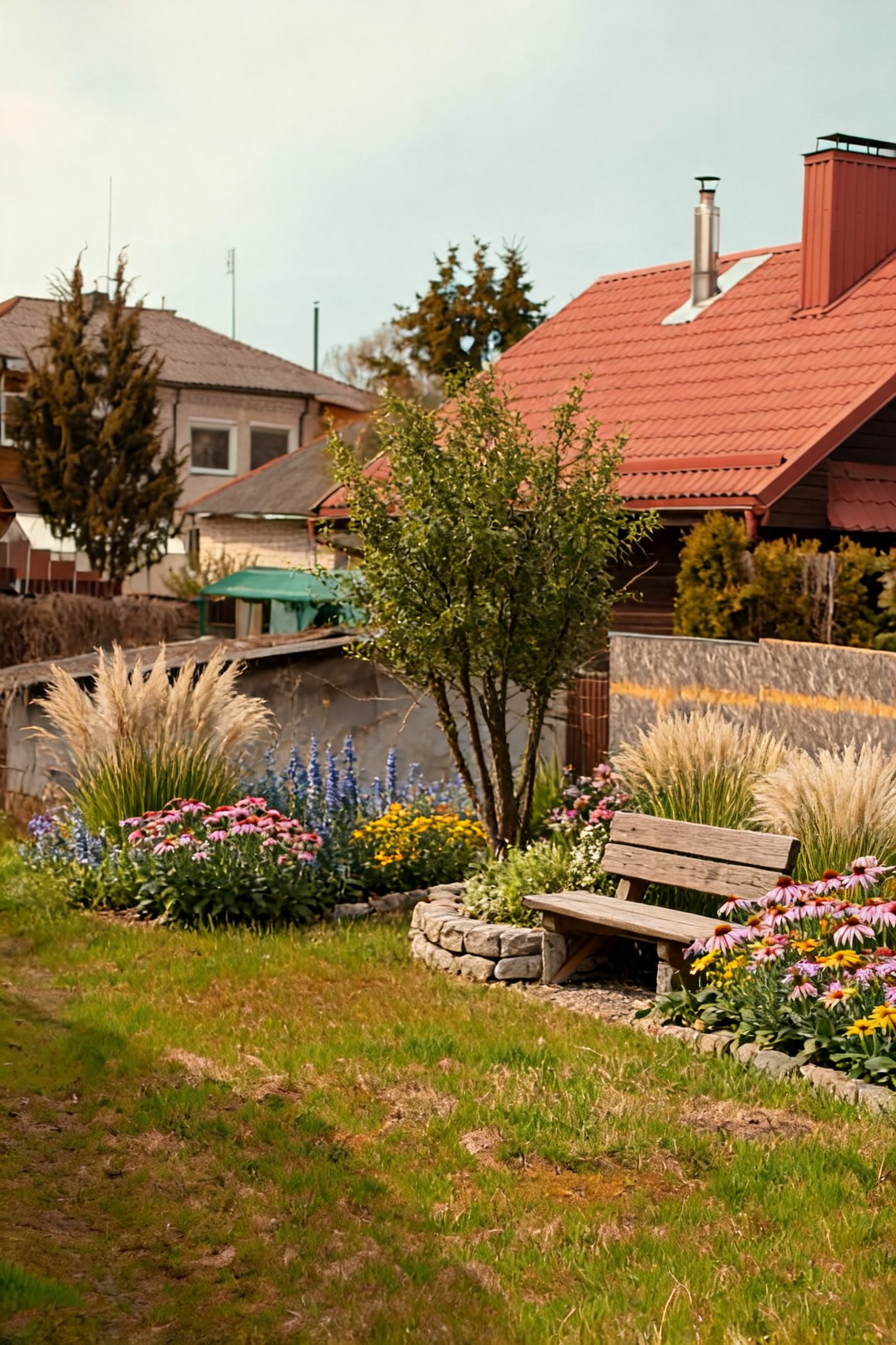 The same garden redesigned by AI in the Zen style